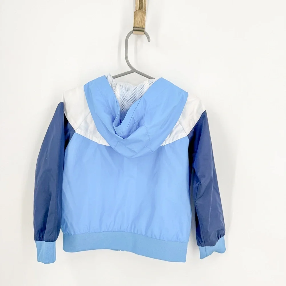Nike Kids Blue and White Raincoat